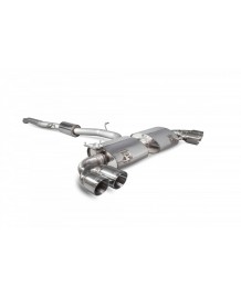 Ligne d'échappement inox Cat-Back à valves SCORPION pour AUDI S1 2.0 TFSI QUATTRO (2014-2018)