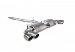 Ligne d'échappement inox Cat-Back à valves SCORPION pour AUDI S1 2.0 TFSI QUATTRO 8X (2014-2018)(Race)