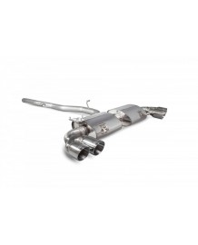 Ligne d'échappement inox Cat-Back à valves SCORPION pour AUDI S1 2.0 TFSI QUATTRO 8X (2014-2018)(Race)