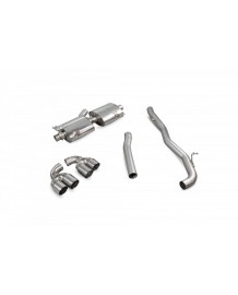 Ligne d'échappement inox Cat-Back à valves SCORPION pour AUDI S1 2.0 TFSI QUATTRO 8X (2014-2018)(Race)