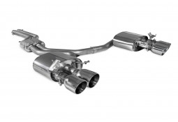 Ligne d'échappement inox Cat-Back à valves SCORPION pour AUDI S4 B9 V6 3.0T Avant / Berline Quattro sans FAP (2017-2019)
