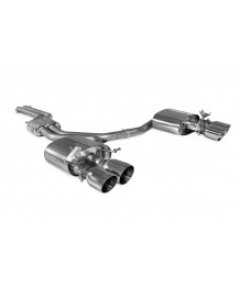 Ligne d'échappement inox Cat-Back à valves SCORPION pour AUDI S4 B9 V6 3.0T Avant / Berline Quattro sans FAP (2017-2019)