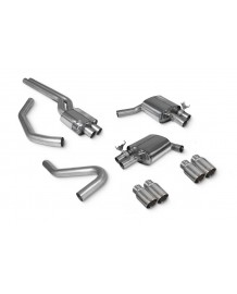 Ligne d'échappement inox Cat-Back à valves SCORPION pour AUDI S4 B9 V6 3.0T Avant / Berline Quattro sans FAP (2017-2019)