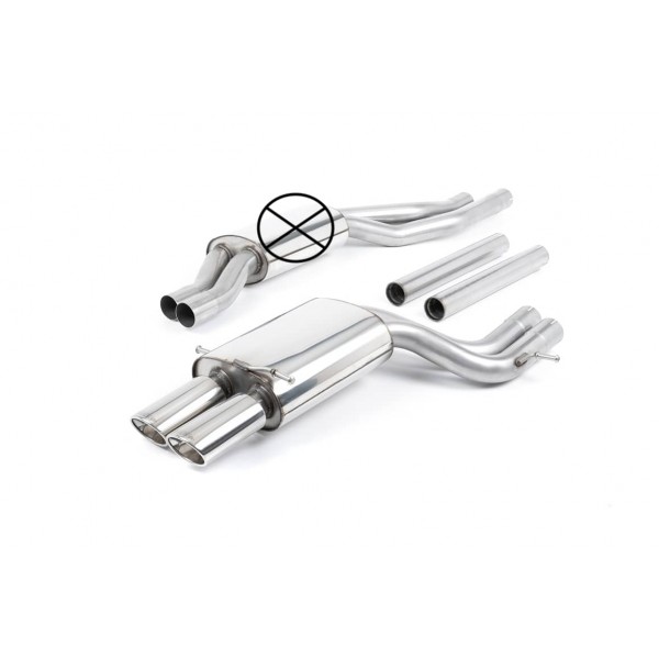 Ligne d'échappement inox Cat-Back MILLTEK pour AUDI RS4 B5 V6 (2000-2002)(Race) Ligne d'échappement inox Cat-Back MILLTEK pour AUDI RS4 B5 V6 (2000-2002)(Race)