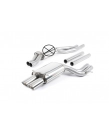 Ligne d'échappement inox Cat-Back MILLTEK pour AUDI RS4 B5 V6 (2000-2002)(Race)