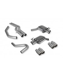 Ligne d'échappement inox Cat-Back à valves SCORPION pour AUDI S4 B9 V6 3.0T Avant / Berline Quattro sans FAP (2017-2019)(Race)