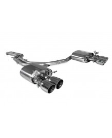 Ligne d'échappement inox Cat-Back à valves SCORPION pour AUDI S4 B9 V6 3.0T Avant / Berline Quattro sans FAP (2017-2019)(Race)