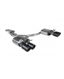 Ligne d'échappement inox Cat-Back à valves SCORPION pour AUDI S4 B9 V6 3.0T Avant / Berline Quattro sans FAP (2017-2019)(Race)