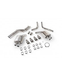 Ligne d'échappement inox Cat-Back à valves SCORPION pour AUDI S6 C7 / S7 C7 (2012-2018)(Race)