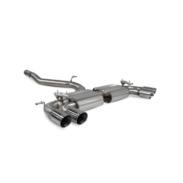 Ligne d'échappement inox Fap-Back à valves SCORPION pour AUDI SQ2 (2019-2025)(Race)