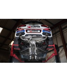 Ligne d'échappement inox Fap-Back à valves SCORPION pour MINI CLUBMAN COOPER S F54 FAP (2019-2024)