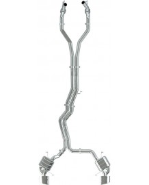 Echappement Inox CAPRISTO pour AUDI RS6 C8 / RS7 C8 (2020+) - Ligne Cat/Fap-Back à valves ECE