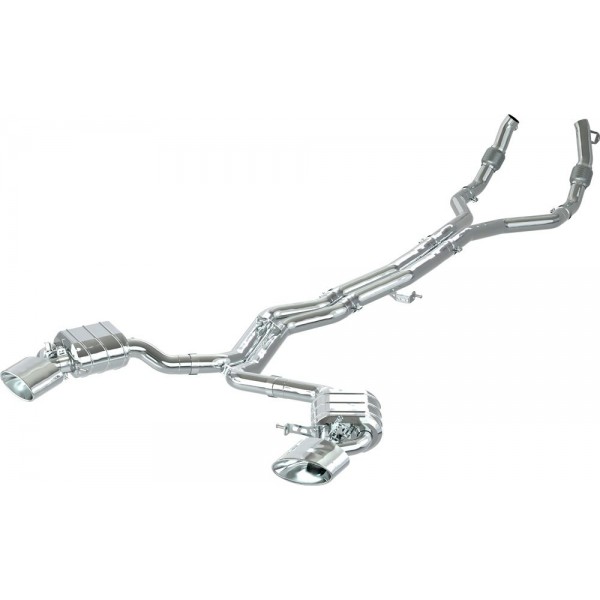 Echappement Inox CAPRISTO pour AUDI RS6 C8 / RS7 C8 (2020+) - Ligne Cat/Fap-Back à valves ECE