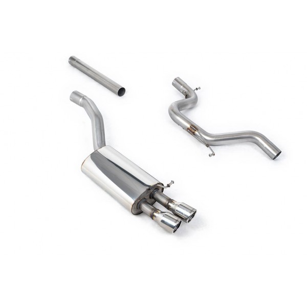 Ligne d'échappement inox Cat-Back MILLTEK pour SKODA Octavia vRS 2.0 TSI 200Ch (2010-2013)(Race)