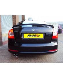 Ligne d'échappement inox Cat-Back MILLTEK pour SKODA Octavia vRS 2.0 TSI 200Ch (2010-2013)(Race)