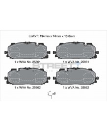 Plaquettes de freins avant PAGID STREET+ pour AUDI RS4 B9 / RS5 F5 (2017+)