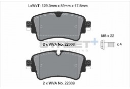 Plaquettes de freins arrière PAGID STREET+ pour AUDI RS4 B9 / RS5 F5 (2017+)