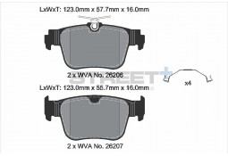 Plaquettes de freins arrière PAGID STREET+ pour AUDI RS3 8Y (2021+)
