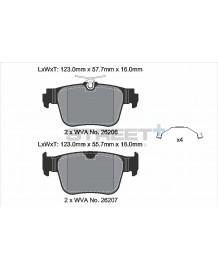 Plaquettes de freins arrière PAGID STREET+ pour AUDI RS3 8Y (2021+)