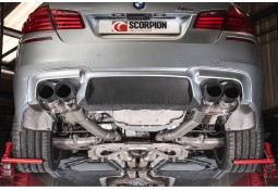 Silencieux d'échappement inox à valves SCORPION pour BMW M5 F10 (2011-2016)