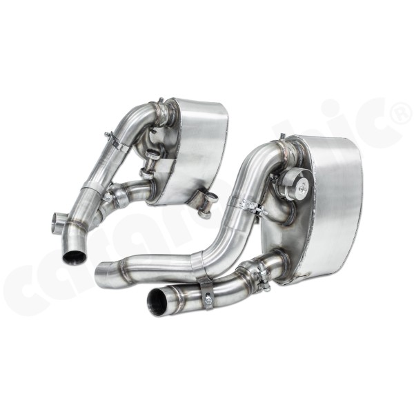 Silencieux d'échappement sport latéraux inox CARGRAHIC à valves pour Porsche 997.2 (2008-2012)