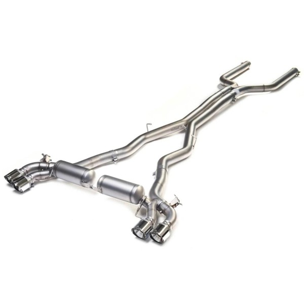 Echappement inox REMUS pour BMW M5 F90 600Ch sans FAP (2017-2018) - Ligne Cat-Back à valves Racing