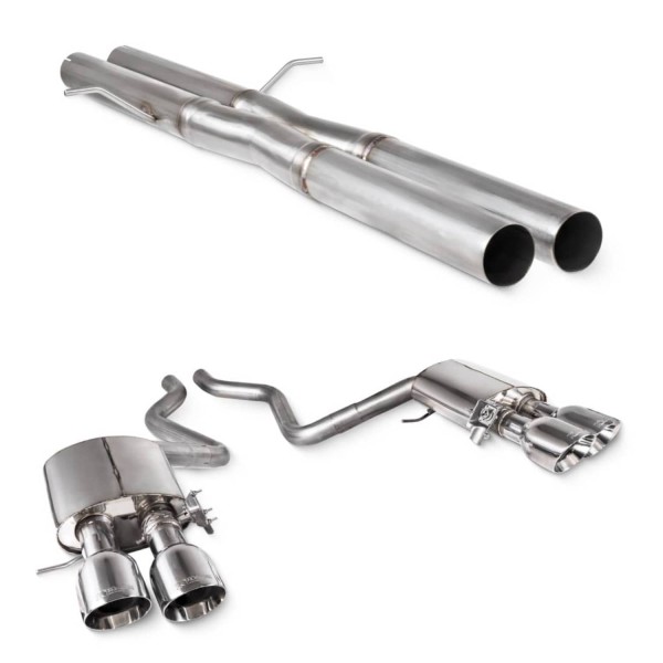 Ligne d'échappement inox Fap-Back à valves SCORPION pour RANGE ROVER SPORT SVR 5.0 V8 L494 (2018-2022)