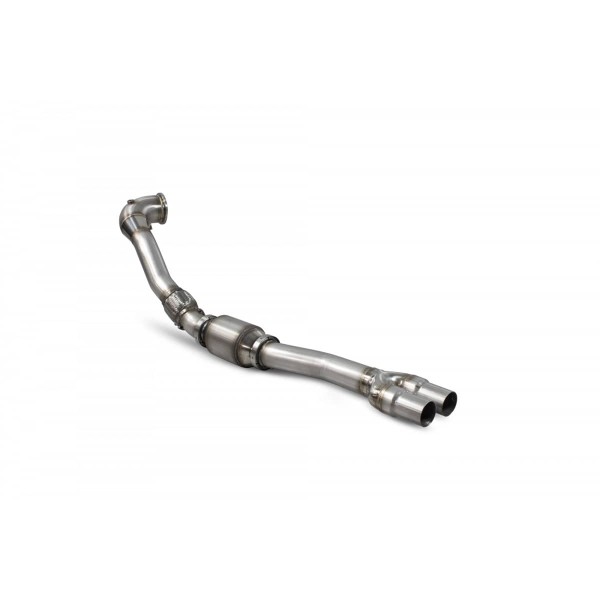 Downpipe avec catalyseurs sport SCORPION pour AUDI TT RS 8S sans FAP (2017-2018)