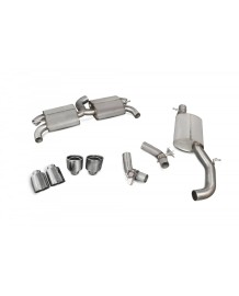 Ligne d'échappement inox Cat/Fap-Back à valves SCORPION pour AUDI TTS 8S Coupé (2014-2024)