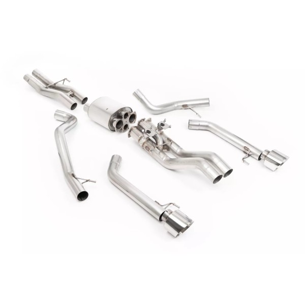 Ligne d'échappement inox Cat-Back à valves MILLTEK pour FORD F150 RAPTOR 3.5 V6 EcoBoost Gen3 (2022+)