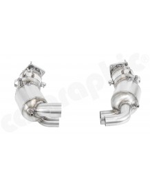 Catalyseurs/FAP sport inox CARGRAPHIC pour Porsche 991.2 Carrera +4 +S +GTS 3,0T PSE avec FAP (2019+)