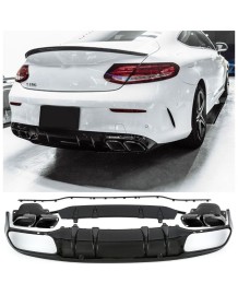 Diffuseur look C63S AMG pour Mercedes Classe C C205 Coupé Pack AMG (2014-2020)