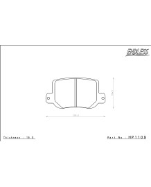 Plaquettes de freins Arrière ENDLESS MX72 pour ALPINE A110