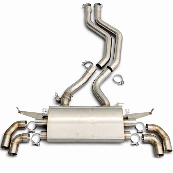 Echappement inox BRABUS pour Range Rover P530 P615 Type LK/L460 -Ligne Fap-Back à valves