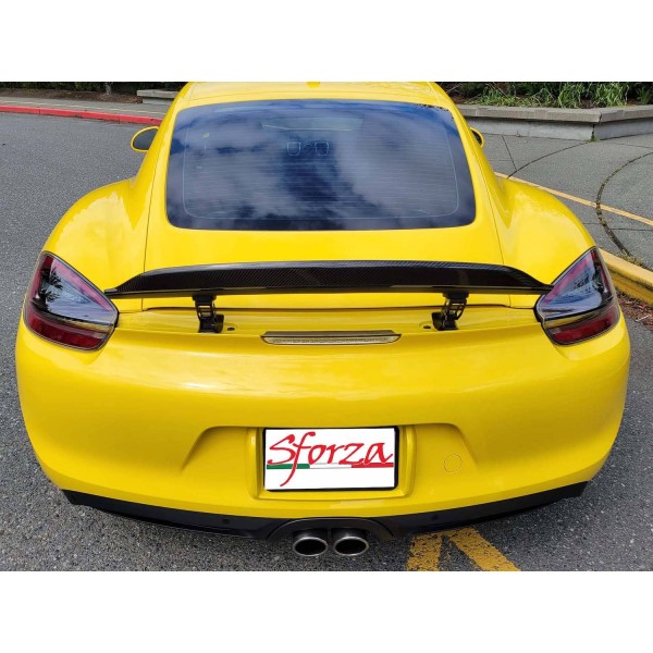 Becquet arrière Ducktail GT4 Style Carbone SFORZA pour PORSCHE 981 Cayman