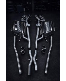 Echappement inox EISENMANN pour BMW M5 E60-Ligne cat-back à à valves (sorties ovales)