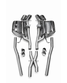 Echappement inox EISENMANN pour BMW M5 E60-Ligne cat-back à à valves (sorties ovales)