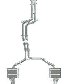 Echappement inox CAPRISTO pour AUDI RS7 C7 Sportback (2013-2018) - Ligne Cat-Back à valves Homologuée