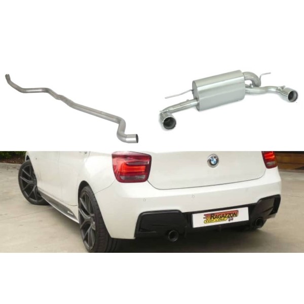 Echappement inox RAGAZZON BMW 114i 116i 118i 120i F20 F21 N13 (2011-2015)-Ligne Cat-Back look M135i