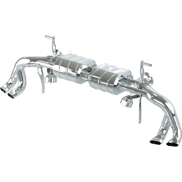 Silencieux d'échappement inox à valves CAPRISTO pour AUDI R8 V10 / V10 PLUS 4S (2015-2018)(Homologué)