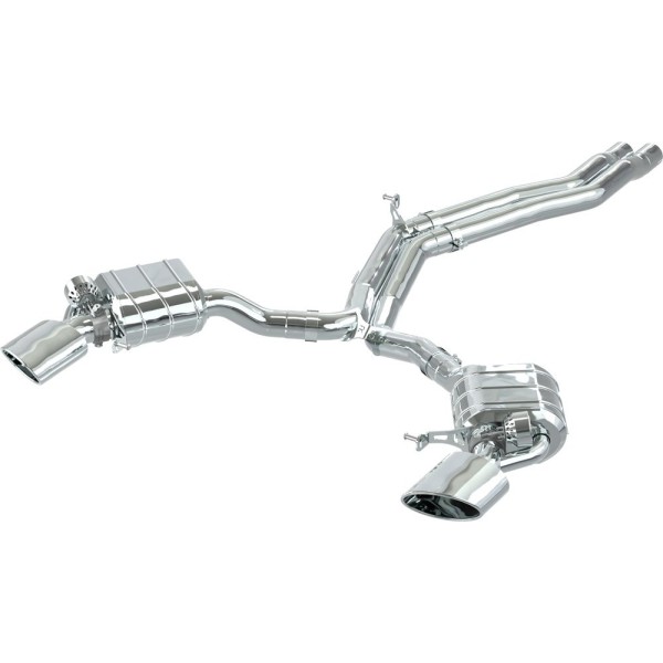 Echappement inox CAPRISTO pour AUDI RS4 B9 (2017+) - Ligne Cat/Fap-Back à valves