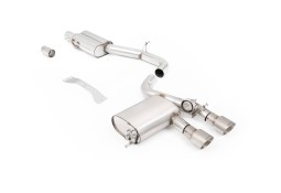 d'échappement inox Cat-Back à valves MILLTEK pour VW GOLF 5 R32 3.2 V6 (2005-2009)