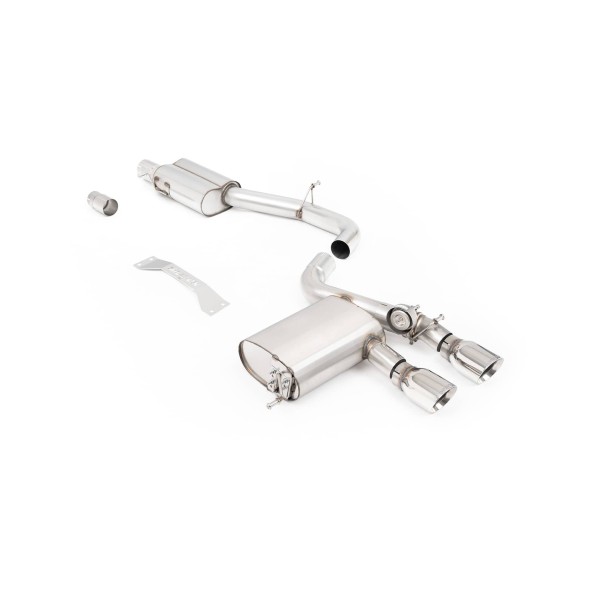 d'échappement inox Cat-Back à valves MILLTEK pour VW GOLF 5 R32 3.2 V6 (2005-2009)