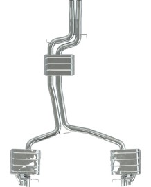 Echappement CAPRISTO pour AUDI RS5 B8 (2010-2016) - Ligne Cat-Back à valves ECE