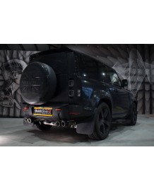 Echappement sport inox QUICKSILVER pour Land Rover DEFENDER V8 P425 V8 110 / 90 (2025+)-Ligne FAP-Back à valves Supersport