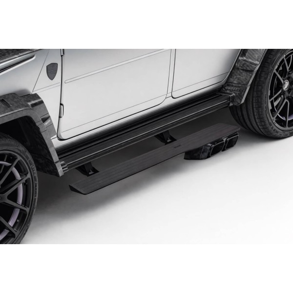 Marche-pieds électriques avec embouts d'échappement MANSORY pour Mercedes G500 / G450d W465 (2024+) Marche-pieds électriques avec embouts d'échappement MANSORY pour Mercedes G500 / G450d W465 (2024+)