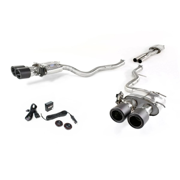 Echappement inox QUICKSILVER pour Jaguar F-Type V8 / R & P450 (2014+)(2018+)-Ligne Cat/Fap-Back à valves