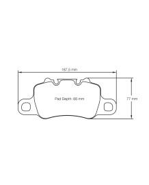 Plaquettes de freins Arrière PAGID RSL1 pour PORSCHE 992 991 GT3 + RS (Freins Acier)