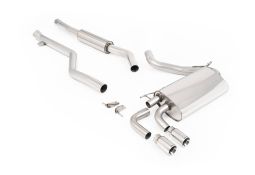 Ligne d'échappement inox Cat-Back MILLTEK BMW 320i F30 Pack M LCI B48 (2015-2019)(Homologuée)