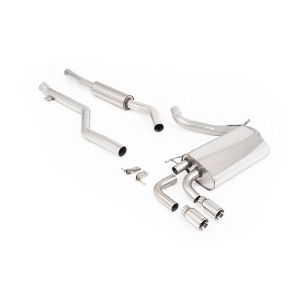 Ligne d'échappement inox Cat-Back MILLTEK BMW 320i F30 Pack M LCI B48 (2015-2019)(Homologuée)